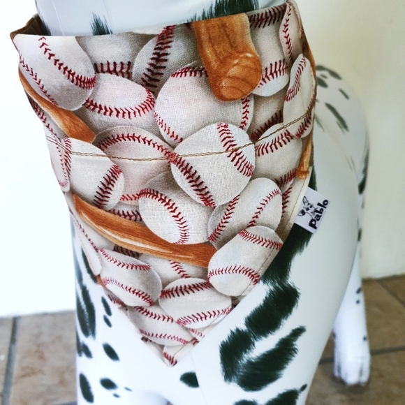 3 for $15* Baseball Over The Collar Dog Bandana - Picture 4 of 9